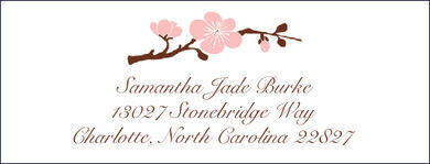 Pink Blossom Address Labels